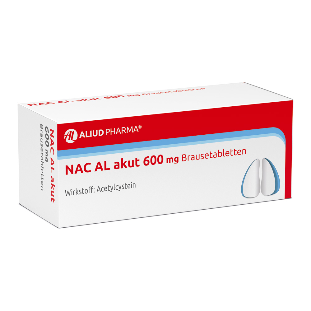ALIUD PHARMA NAC AL akut 600 mg Brausetabletten zur Erleichterung des Abhustens bei erkältungsbedingter Bronchitis (Schleimlöser)