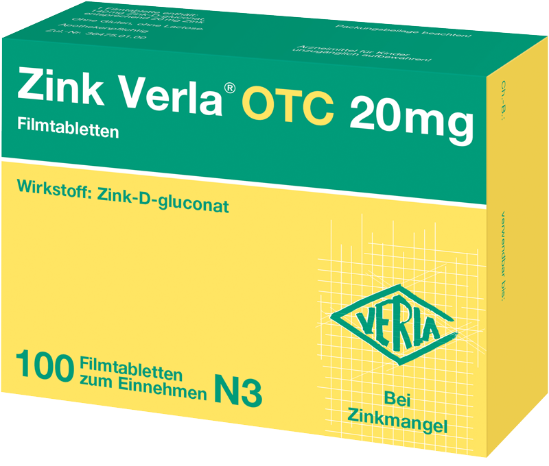 VERLA Zink Verla OTC 20 mg