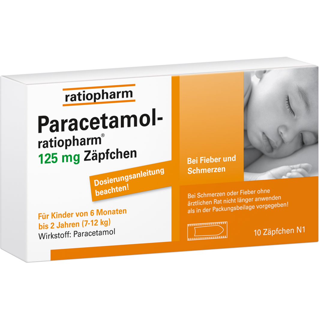 RATIOPHARM PARACETAMOL-ratiopharm 125 mg Zäpfchen
