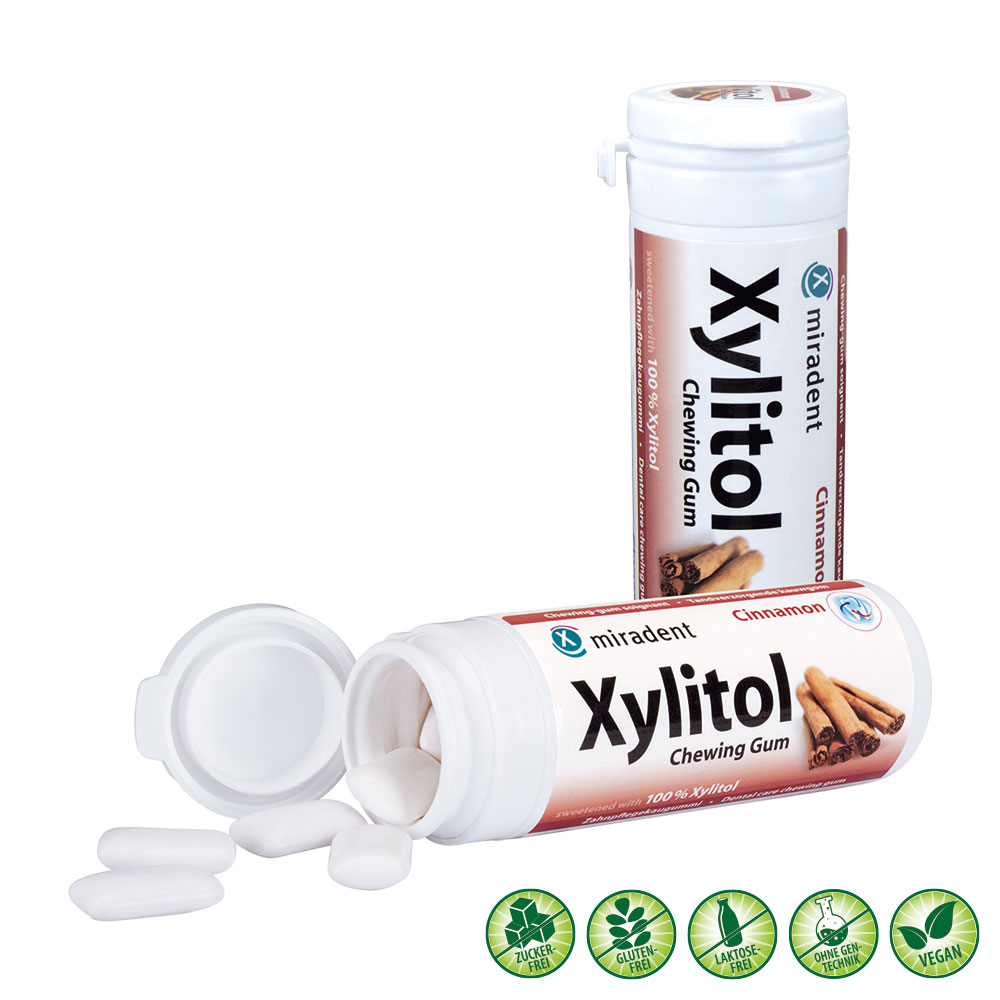 MIRADENT Xylitol Chewing Gum Zimt