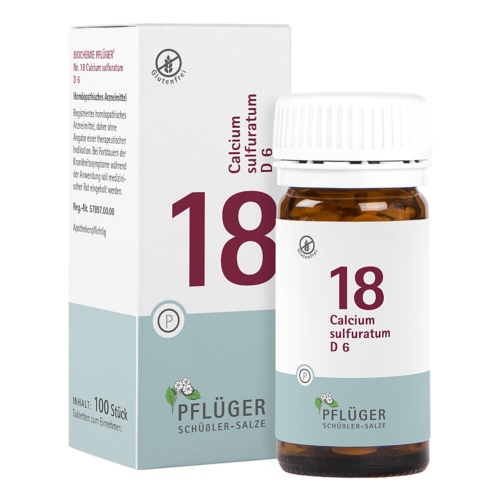 PFLÜGER BIOCHEMIE Pflüger 18 Calcium sulfuratum D 6 Tabl.