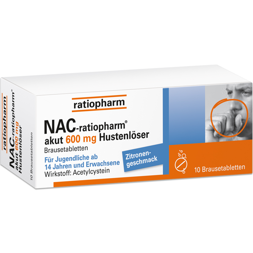 RATIOPHARM NAC-ratiopharm akut 600 mg Hustenlöser Brausetabl.
