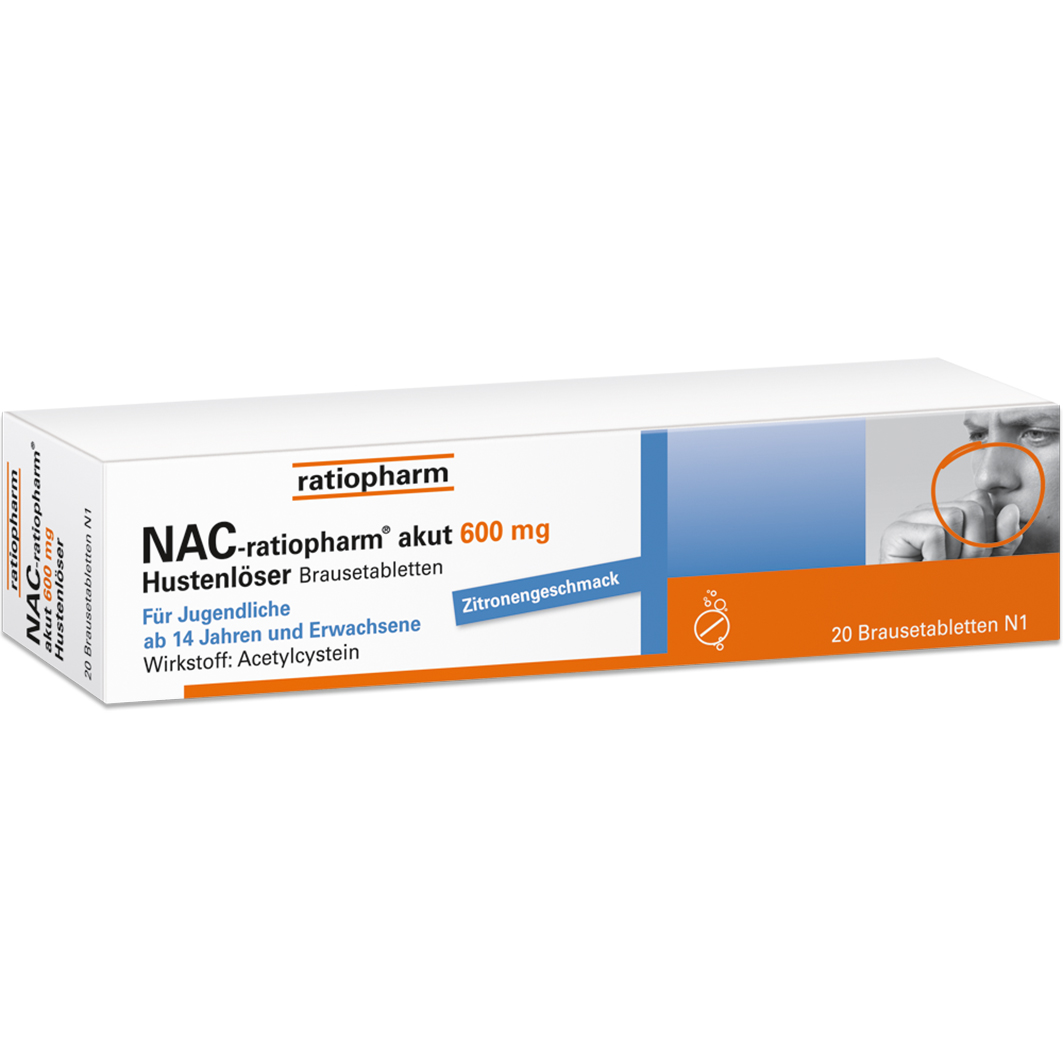 RATIOPHARM NAC-ratiopharm akut 600 mg Hustenlöser Brausetabl.