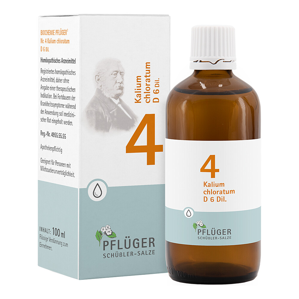 PFLÜGER BIOCHEMIE Pflüger 4 Kalium chloratum D 6 Tropfen