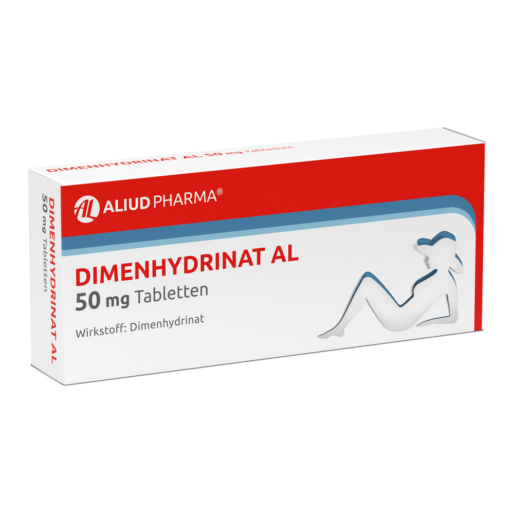 ALIUD PHARMA Dimenhydrinat AL 50 mg Tabletten bei Übelkeit und Erbrechen und Schwindel