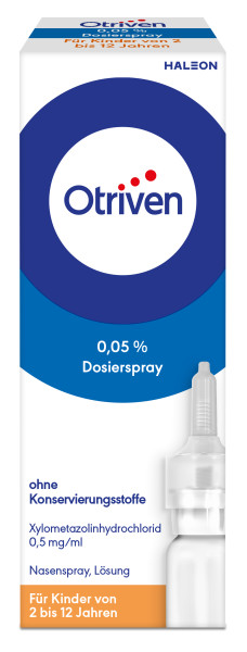 OTRIVEN 0,05% Nasenspray (Dosierspray) ohne Konservierungsstoffe für Kinder, 10 ml