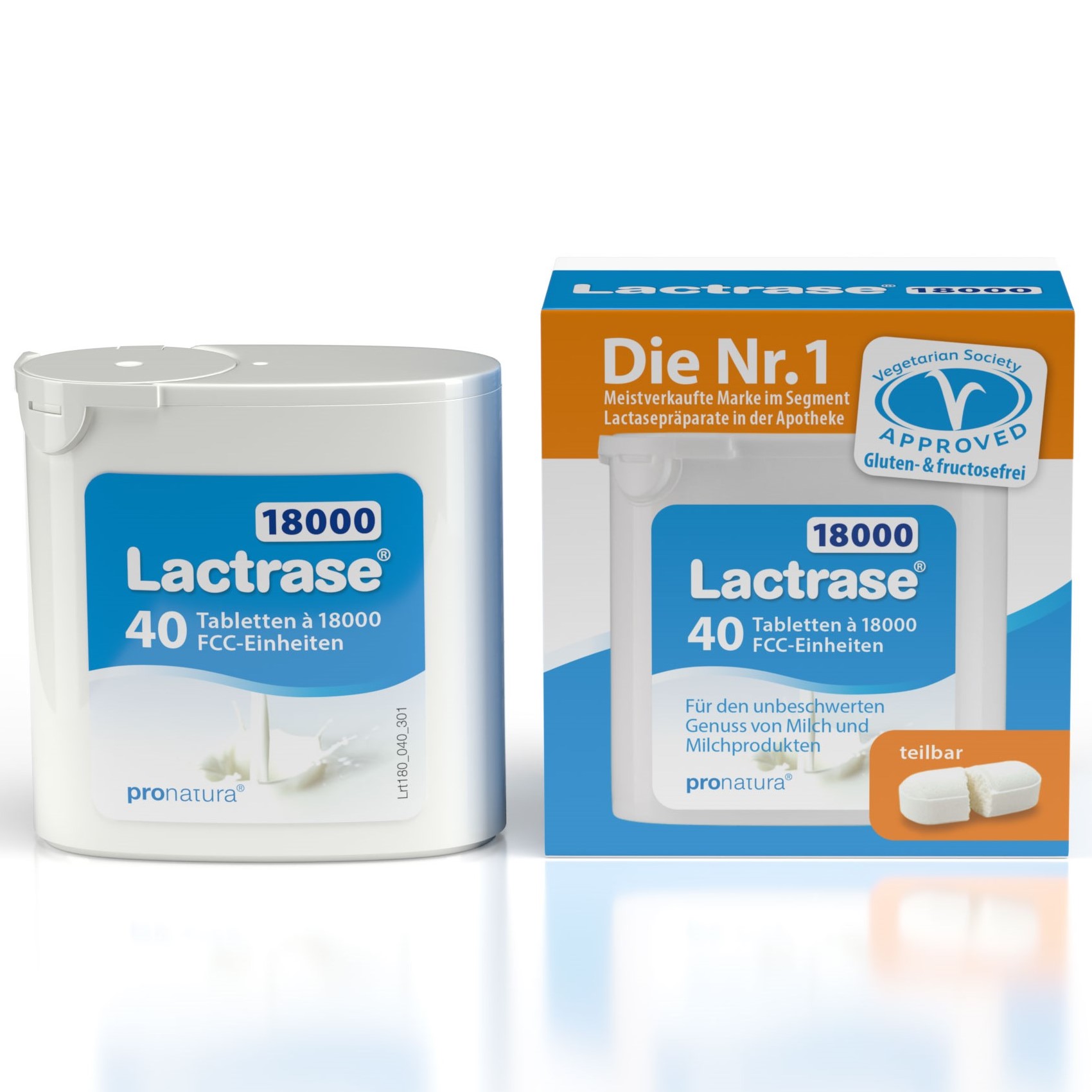 PRO NATURA LACTRASE 18.000 FCC Tabletten im Spender