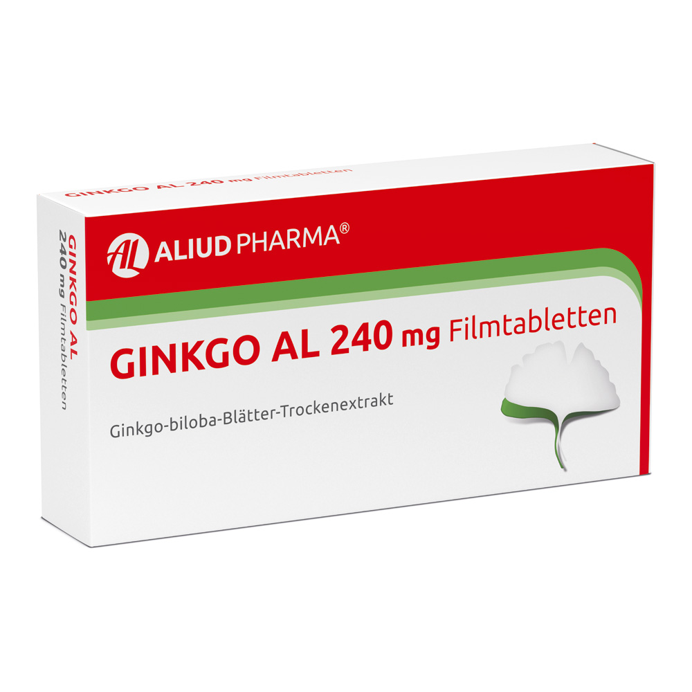 ALIUD PHARMA Ginkgo AL 240 mg Filmtabletten bei altersbedingten Gedächtniseinbußen mit leichter Demenz