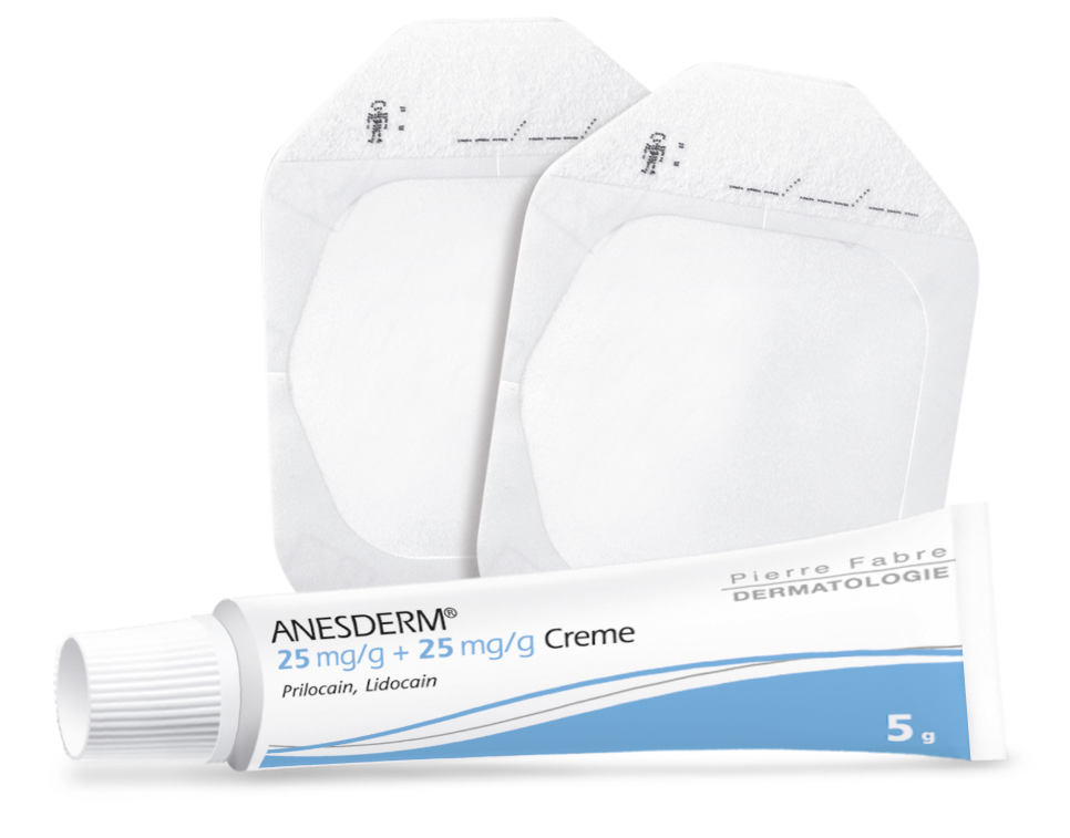 Pierre Fabre Pharma ANESDERM 25 mg/g + 25 mg/g Creme + 10 Pflaster