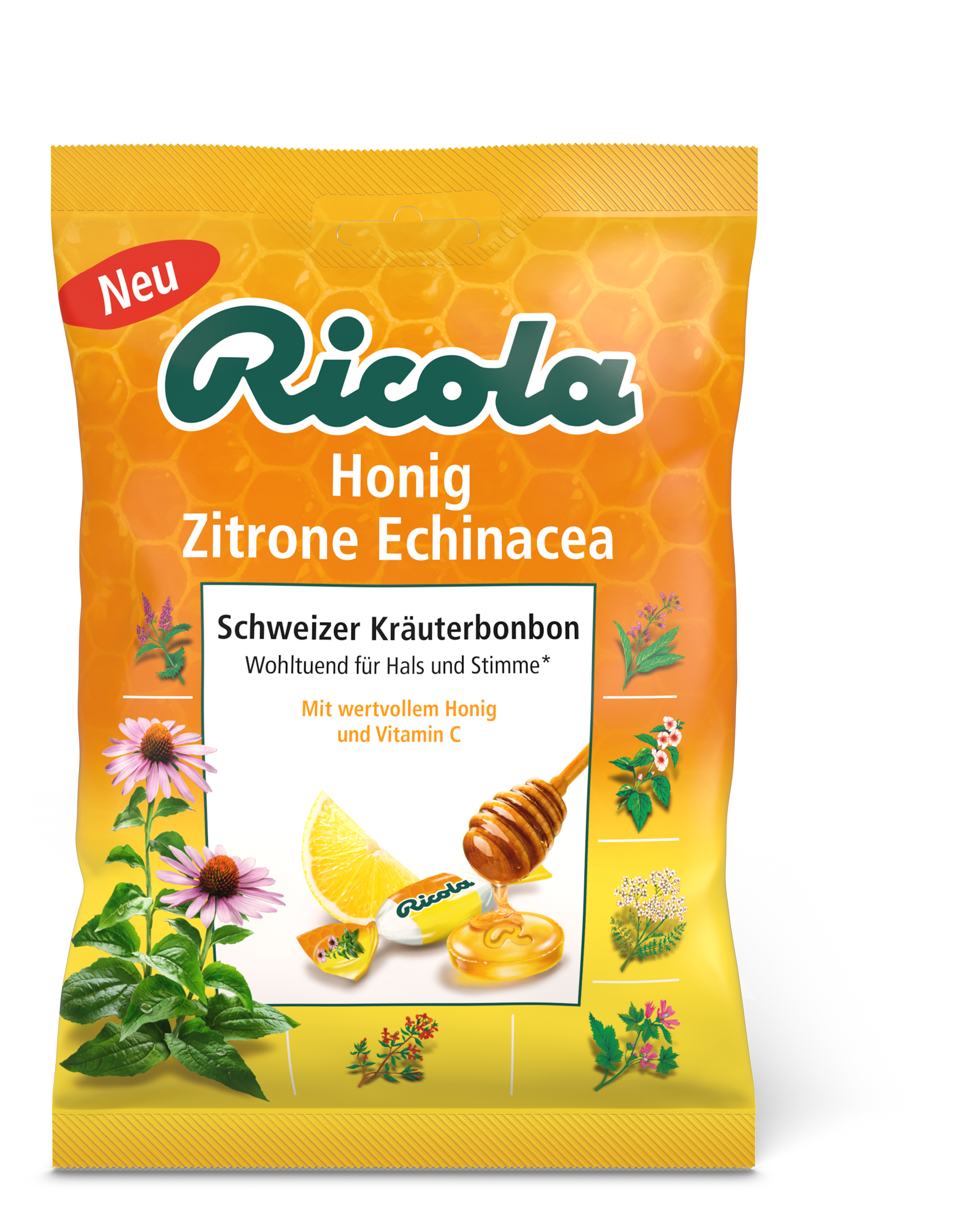 RICOLA m.Z.Beutel Echinacea Honig Zitrone Bonbons