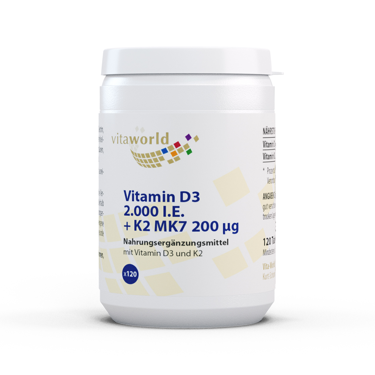 VITA WORLD VITAMIN D3+K2 2.000 I.E./200 μg Tabletten