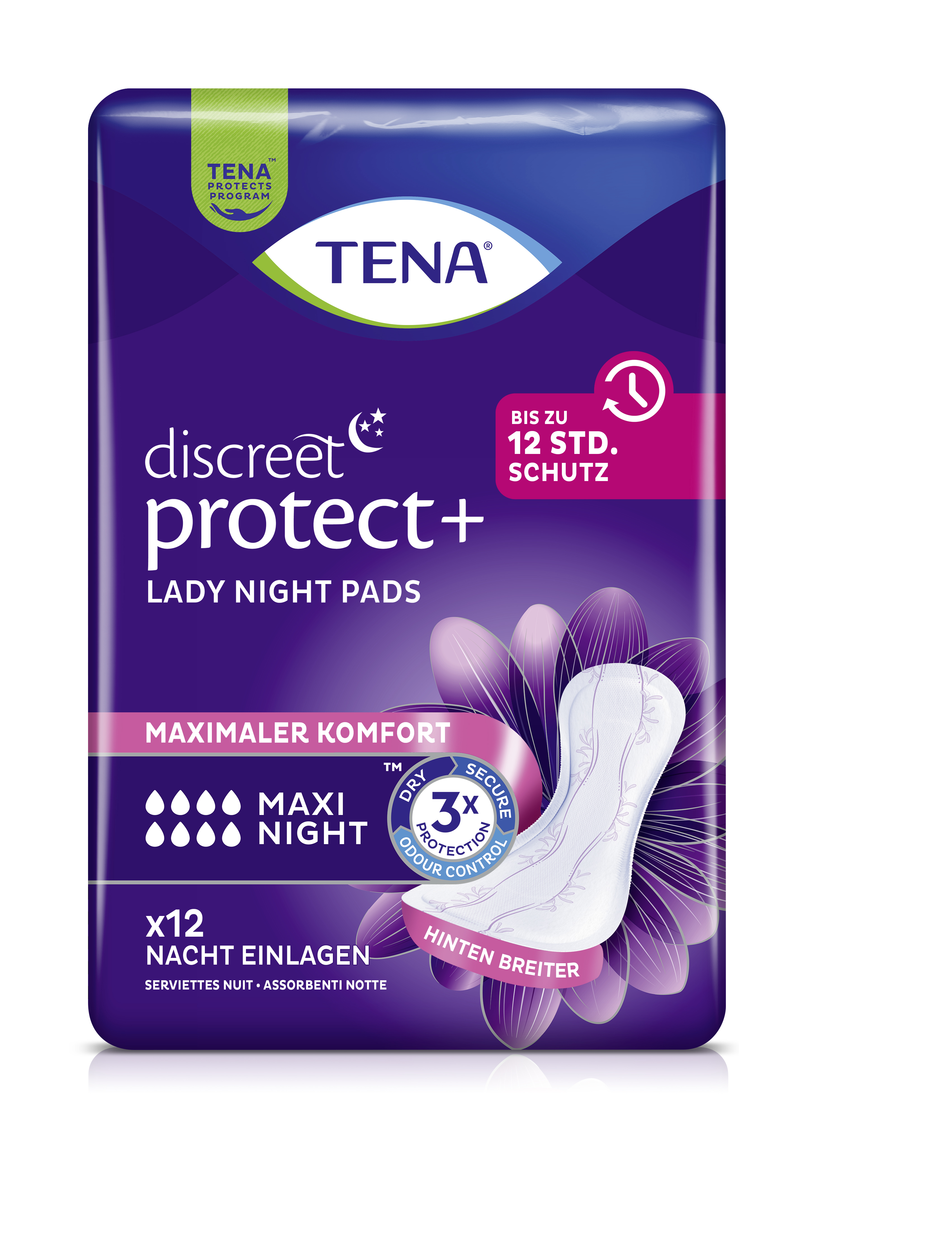 TENA LADY Discreet Inkontinenz Einlagen maxi night