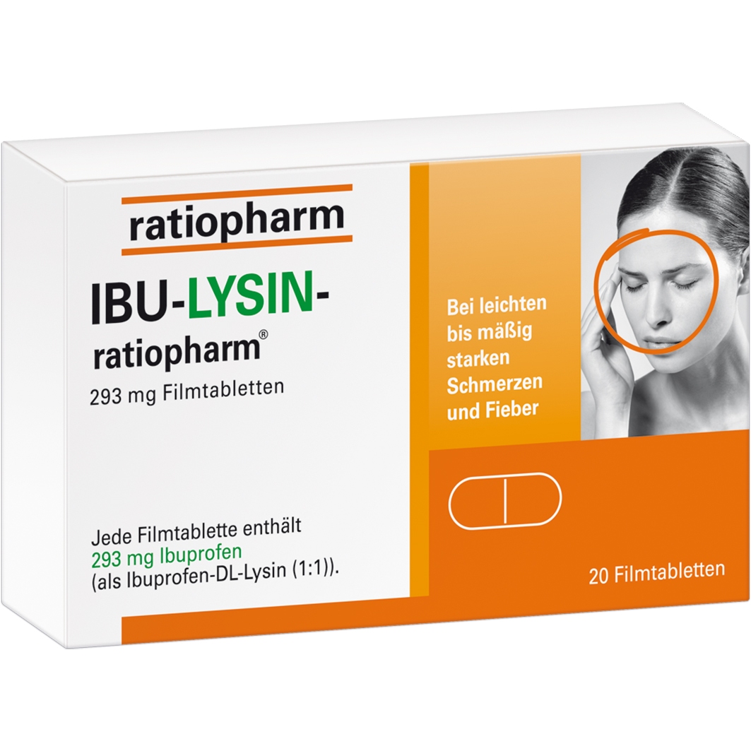 RATIOPHARM IBU-LYSIN-ratiopharm 293 mg Filmtabletten