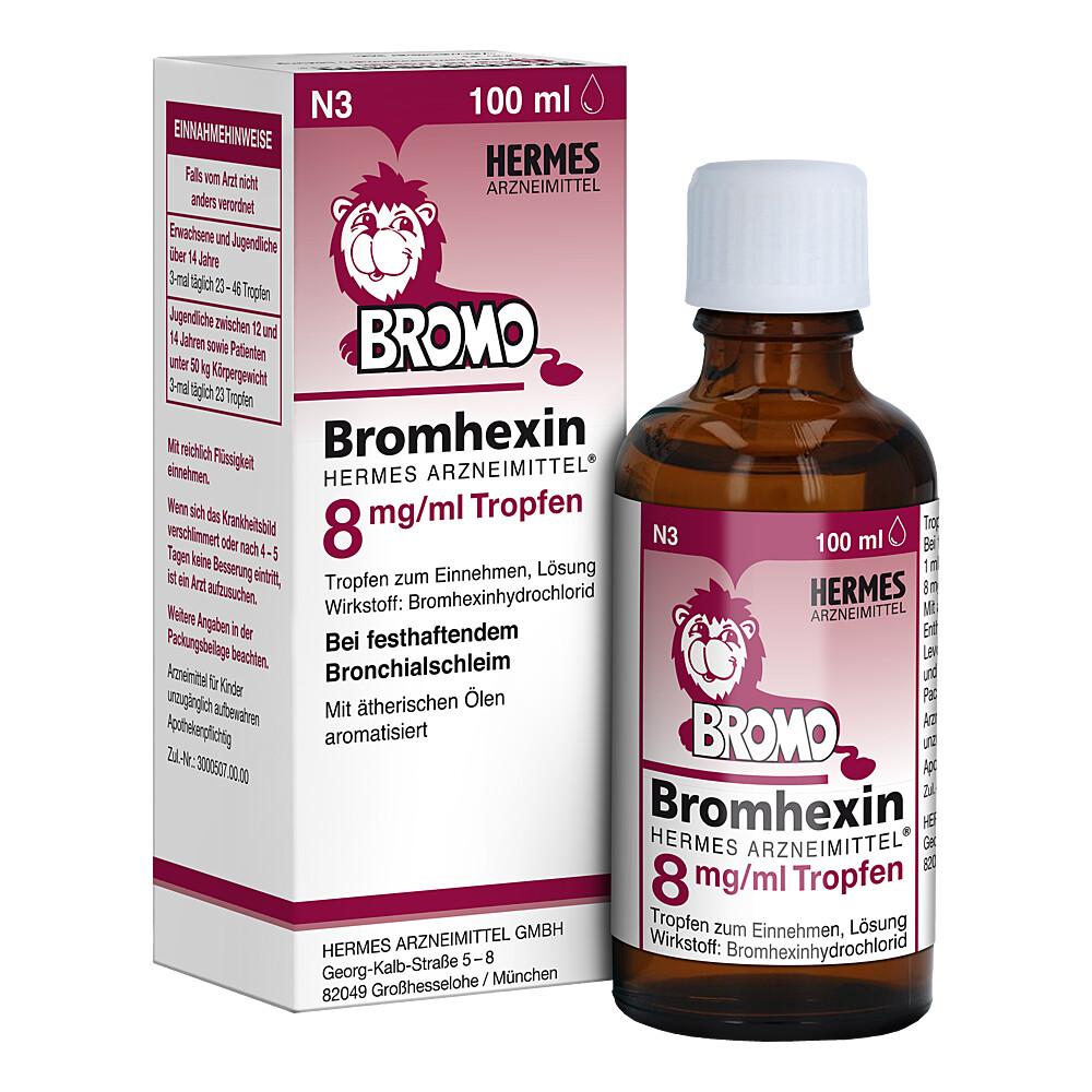 BROMHEXIN Hermes Arzneimittel 8 mg/ml Tropfen