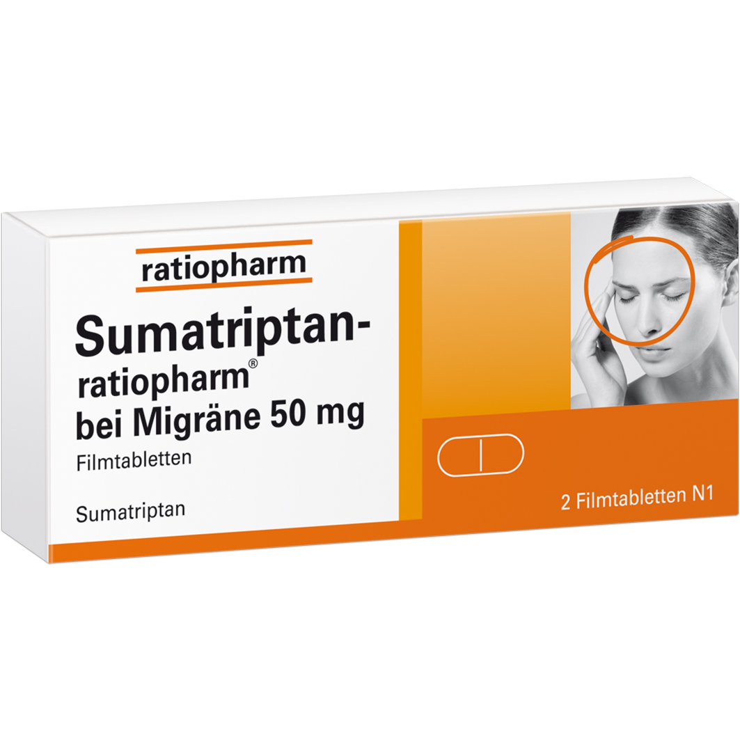 RATIOPHARM SUMATRIPTAN-ratiopharm bei Migräne 50 mg Filmtabl.