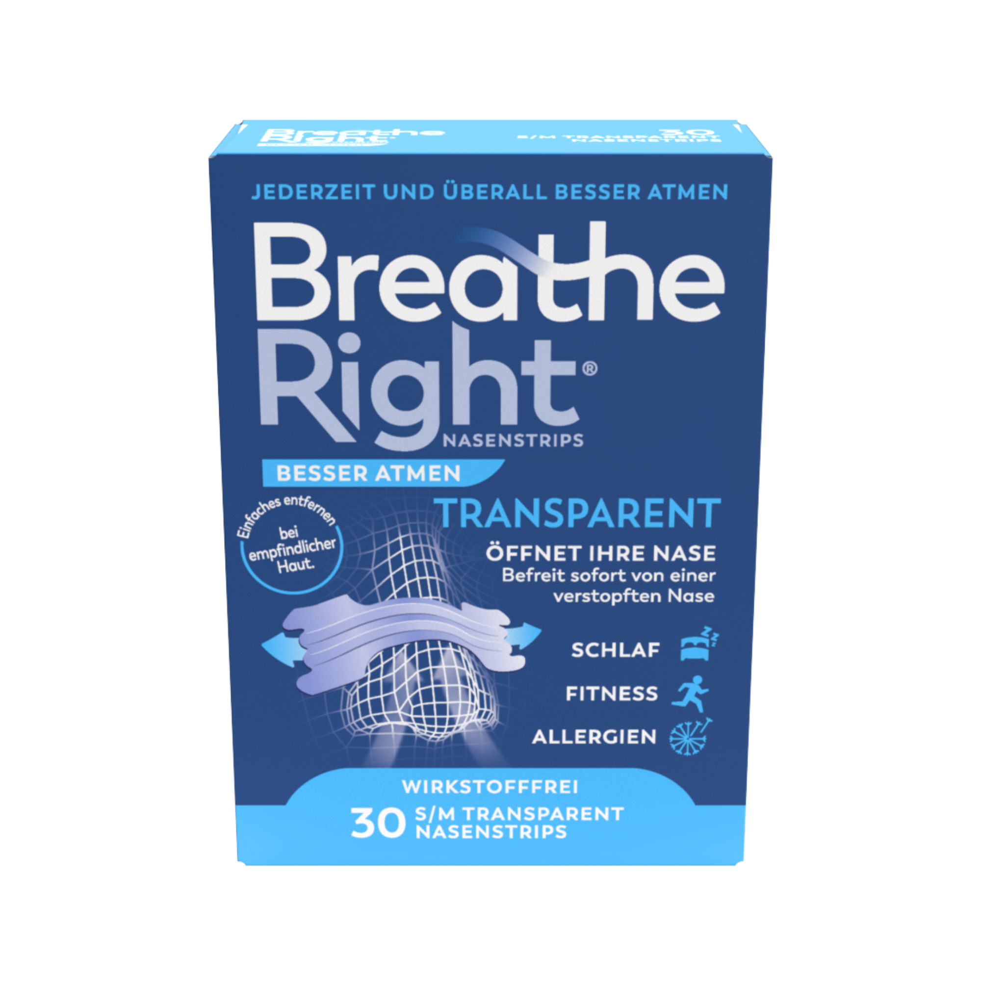 BESSER ATMEN BESSER Atmen Breathe Right Nasenpfl.normal transp.