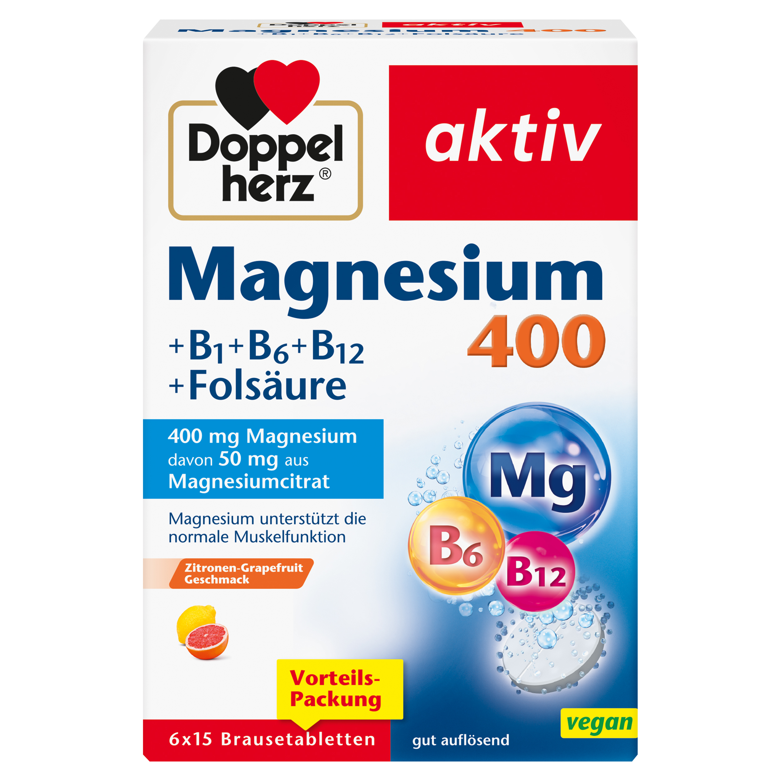 Doppelherz DOPPELHERZ Magnesium 400+B1+B6+B12+Folsäure BTA
